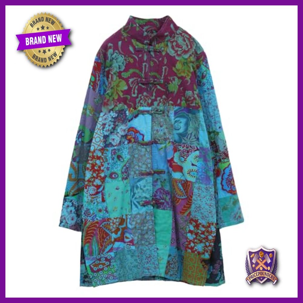 Lightweight Patchwork Jacket, Boho Floral Coat, L… - image 6